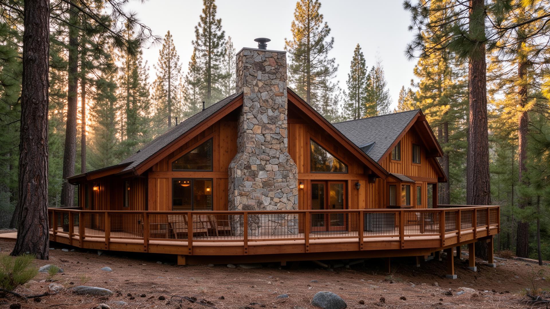 Butte County home exterior with mature landscaping